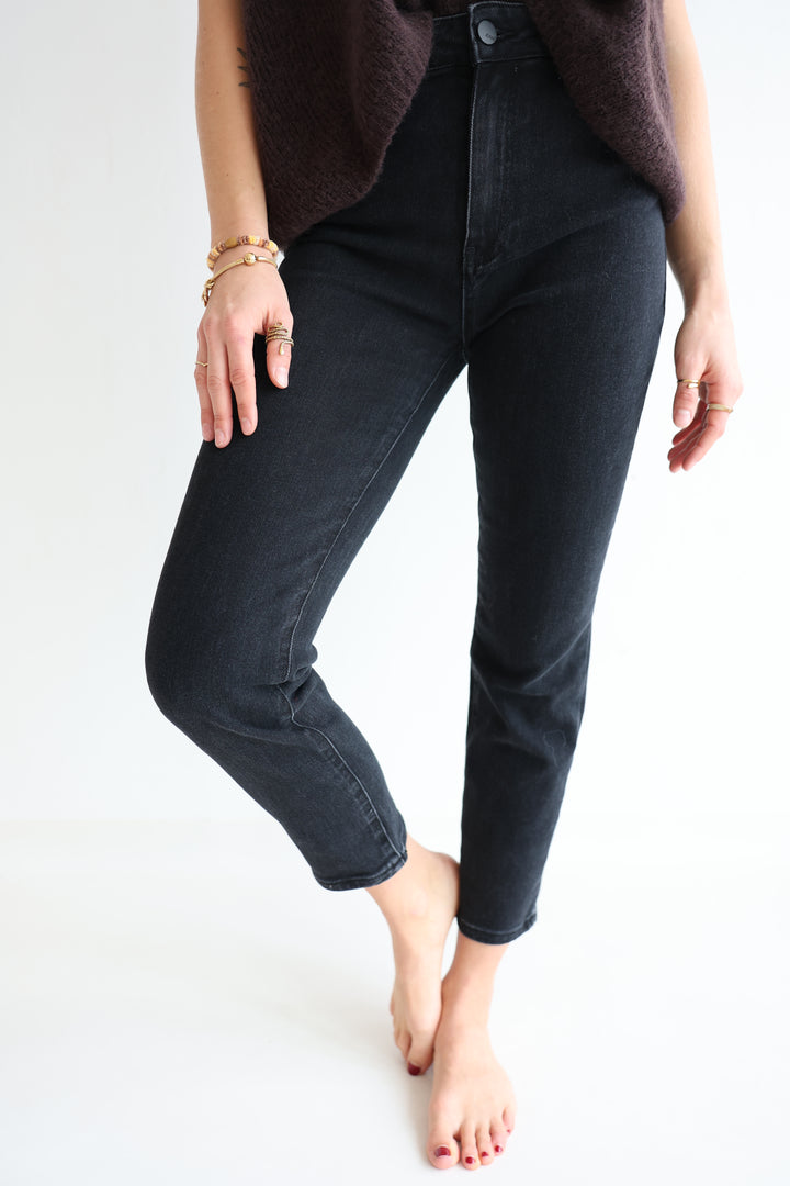 Schwarze Mom Jeans Evelyn