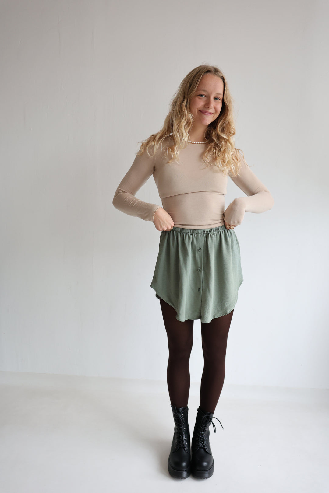 Einfarbiger Blusenrock