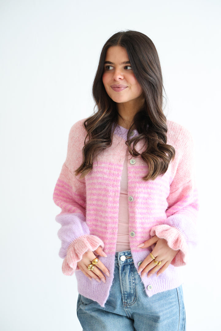 Candy Stripe Knit Cardigan