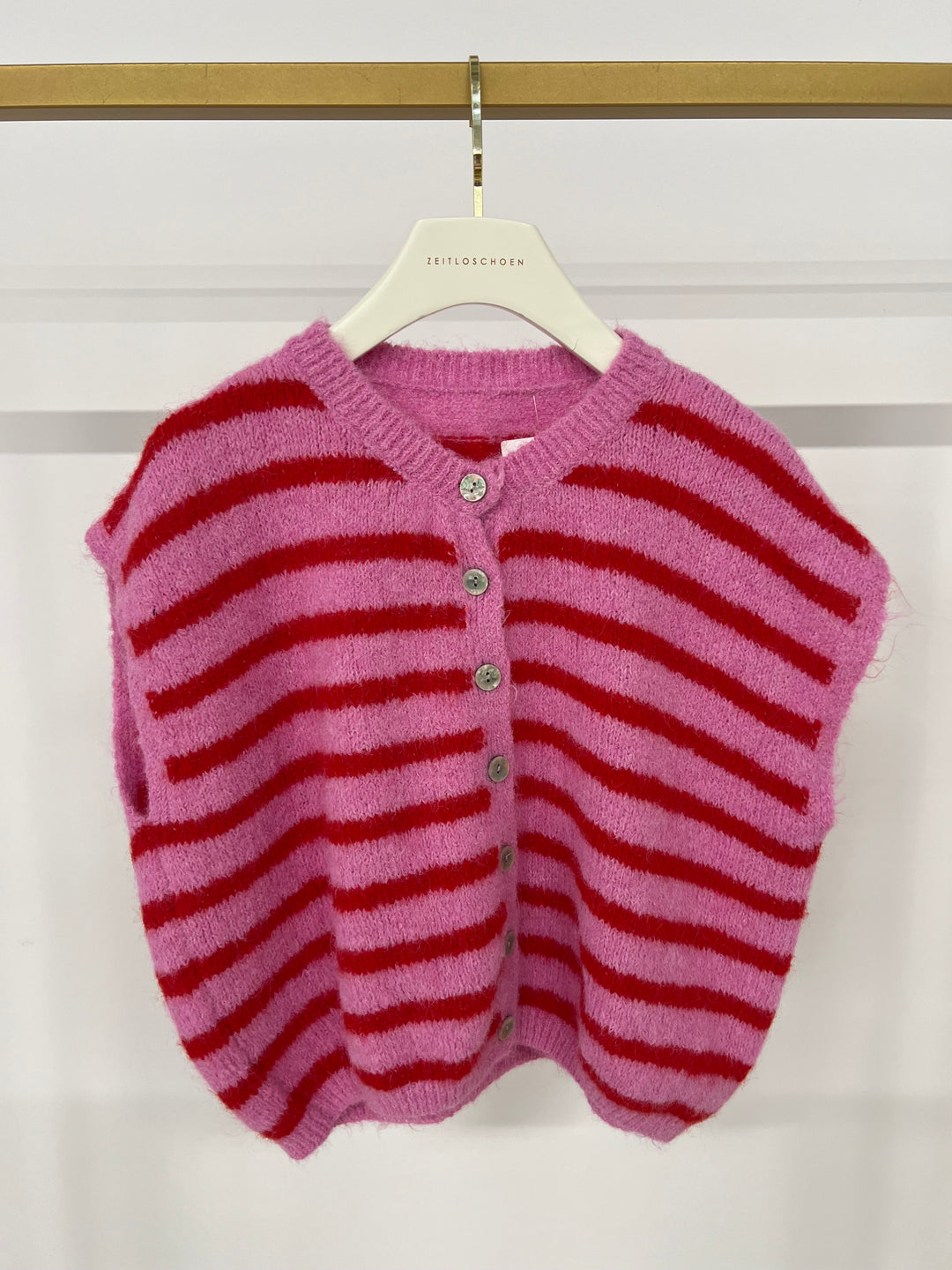 GESTREIFTE WESTE COSIMA PINK/ROT (B-WARE)