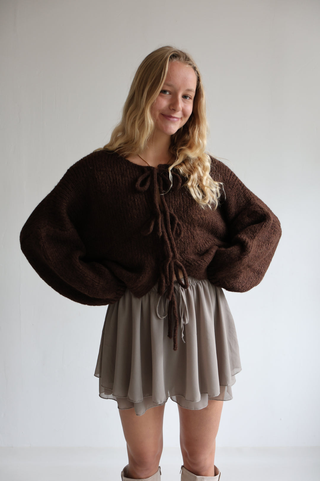 Langarm Cardigan mit Schleifen Lilly