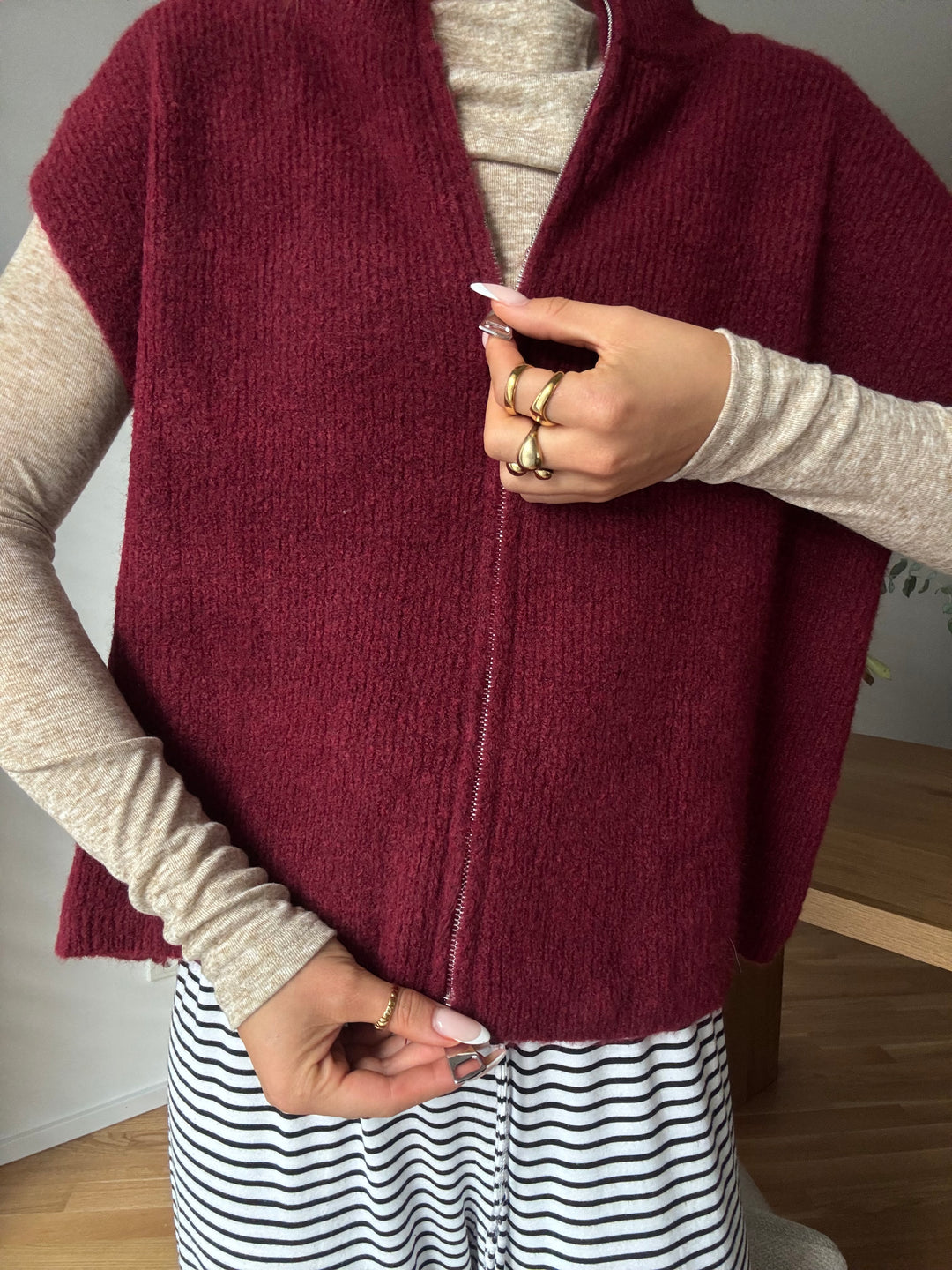 Casual Zipper Weste
