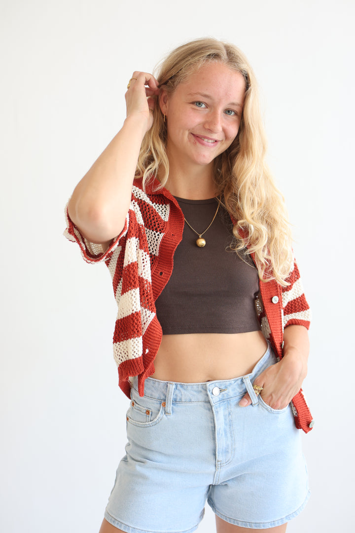 Crochet Polo T-Shirt