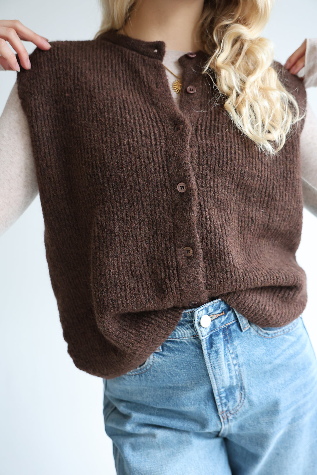 Einfarbige Weste Jolina