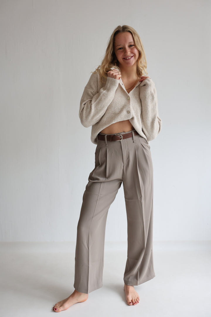 Bundfaltenhose mit Gürtel Anna