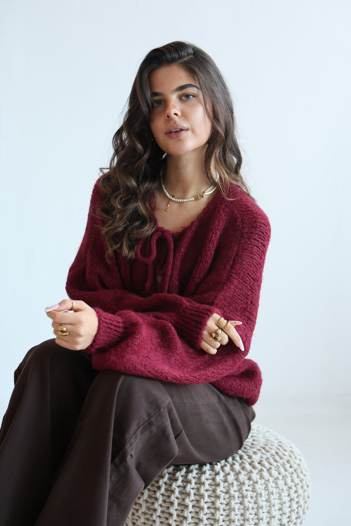 Langarm Cardigan mit Schleifen Lilly