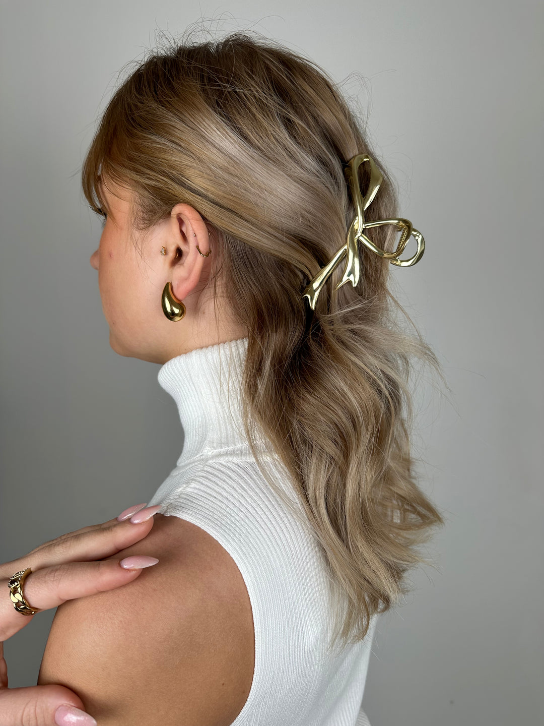 Haarspange Metallic Bow