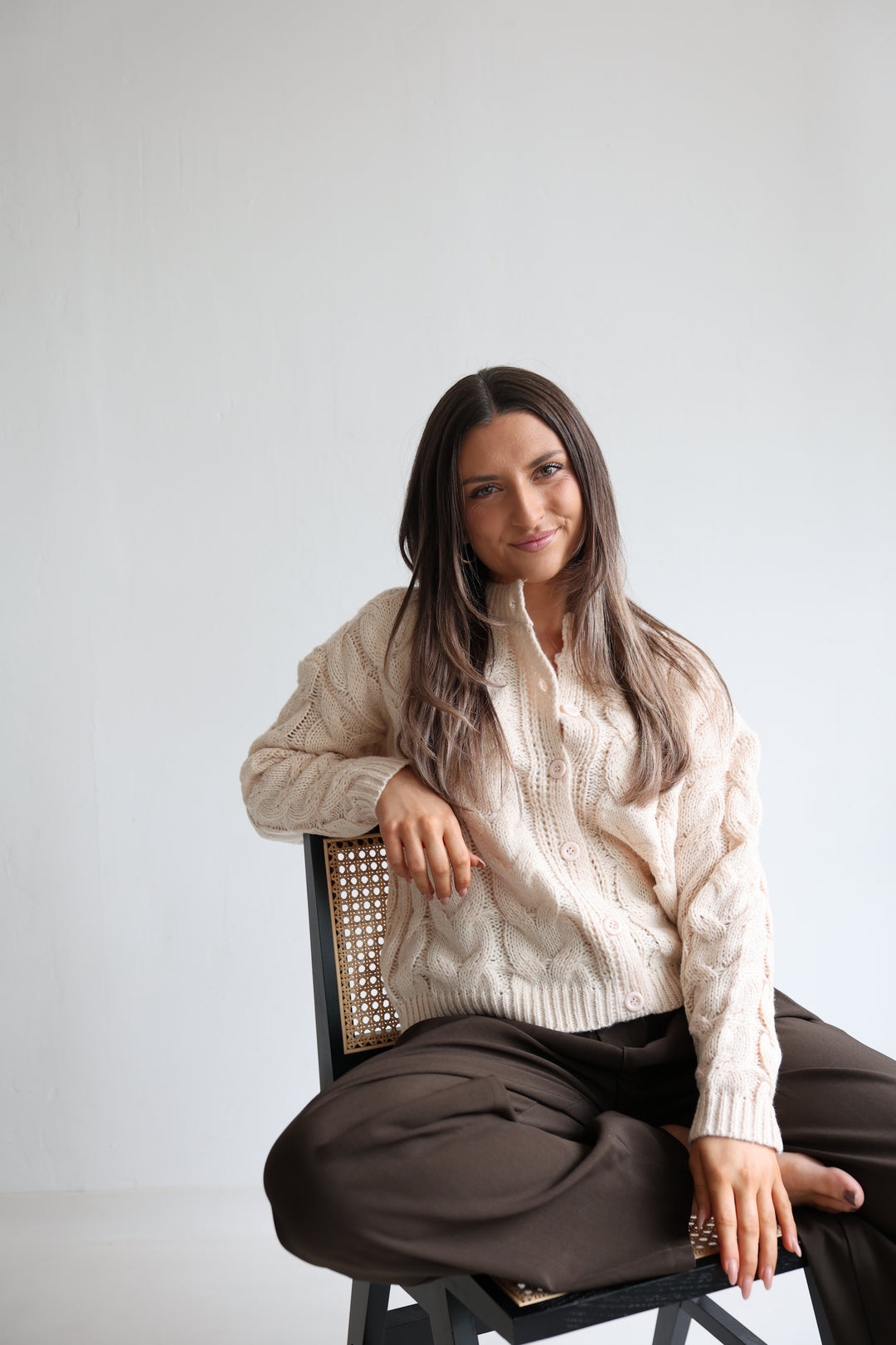 Luna Cable Knit Cardigan