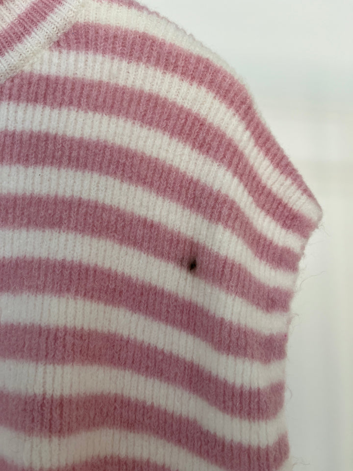 STRIPED ZIP VEST SOFT BLOSSOM (B-WARE)