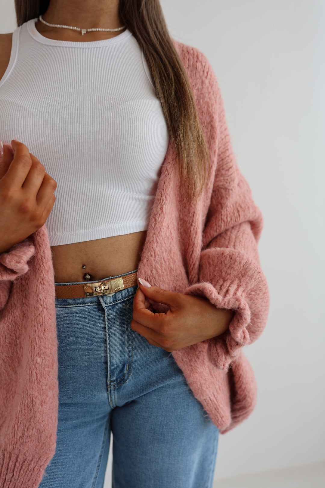 Offener Cardigan mit Rüschenärmeln Clara