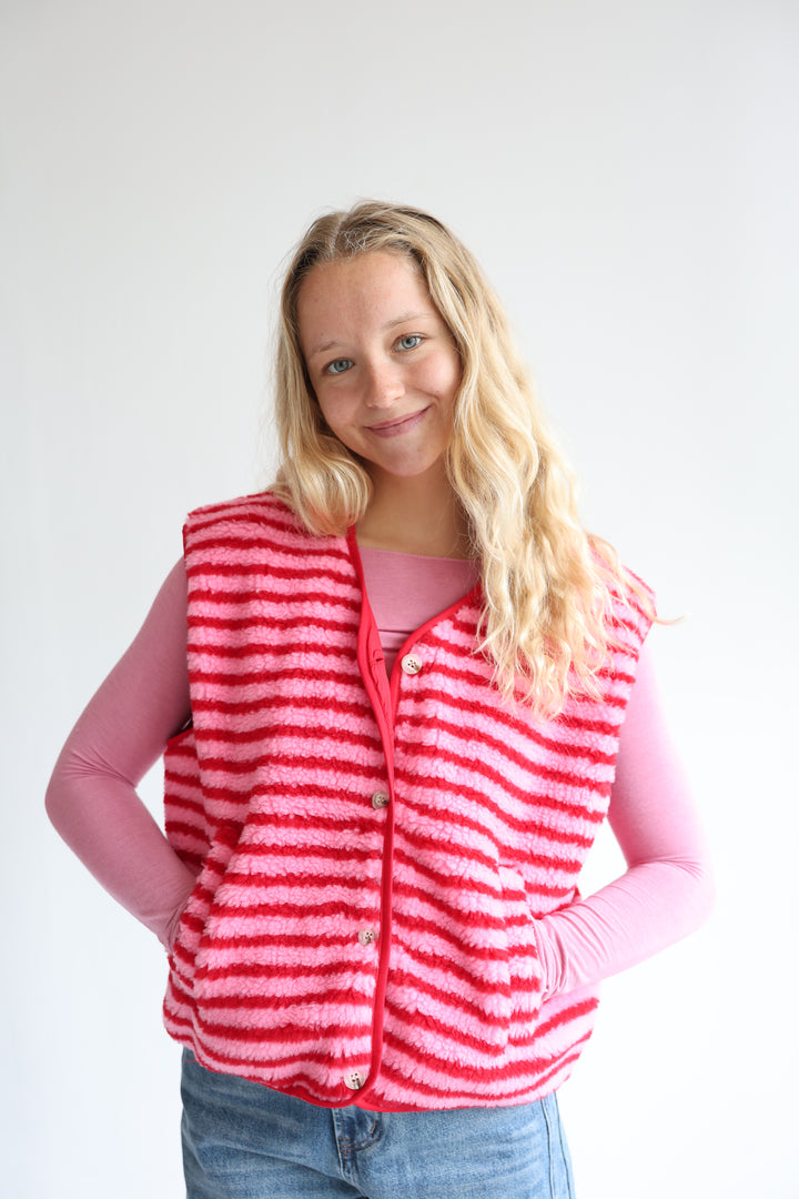 Striped Teddy Vest