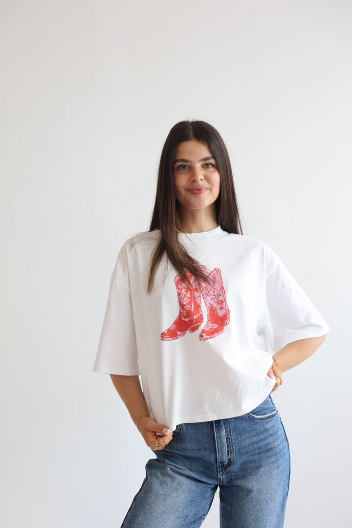 Western Boots Relaxed Fit Tee