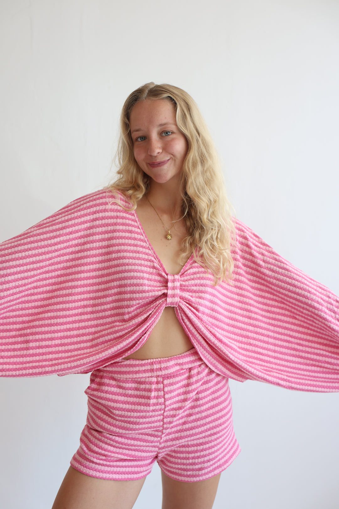 Striped Cotton Knit Lounge Set