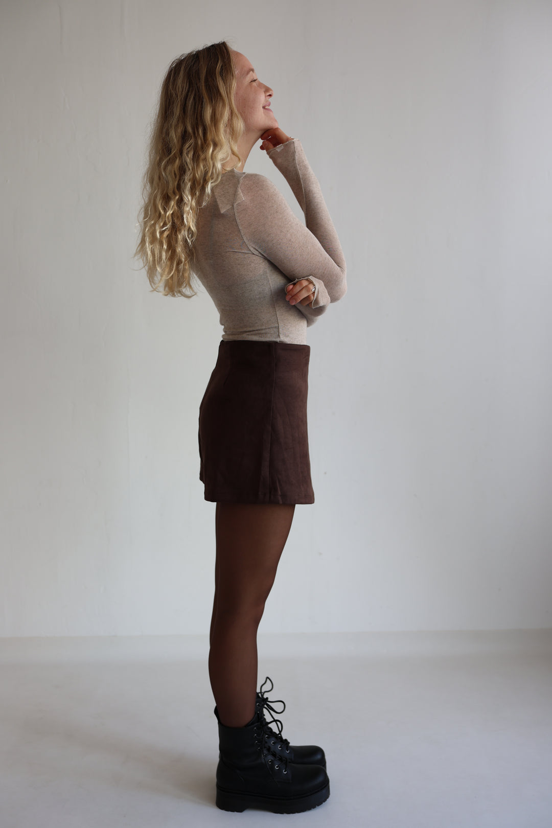 Hosenrock in Wildlederoptik