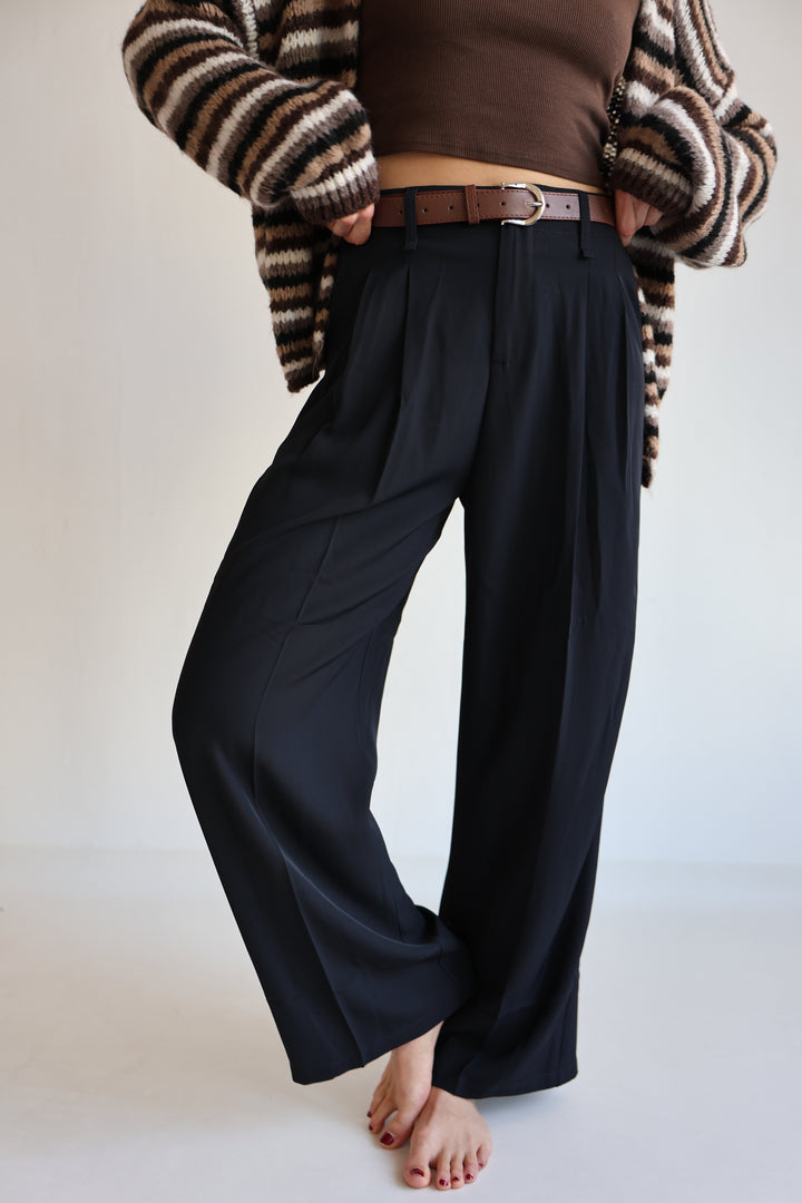 Bundfaltenhose mit Gürtel Anna (23091)