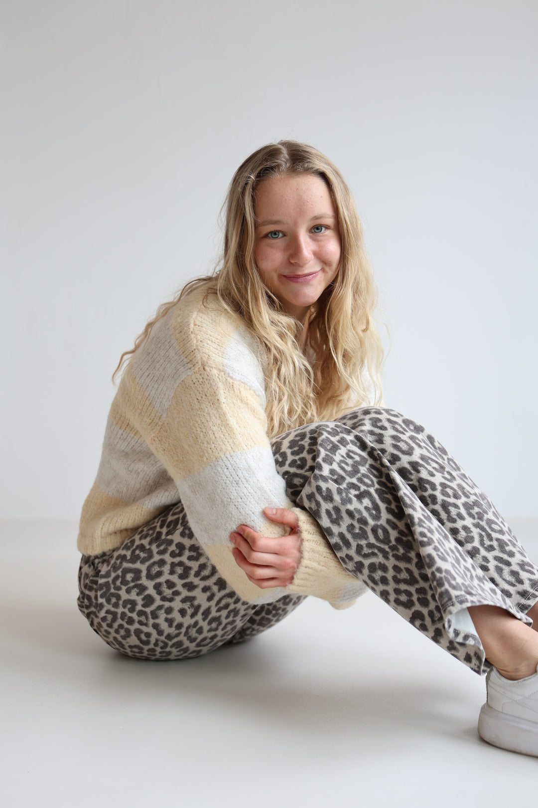 Striped V-Neck Cardigan