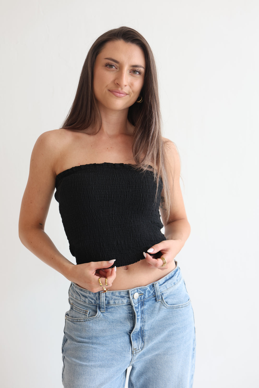Croptop aus Musselin Malu