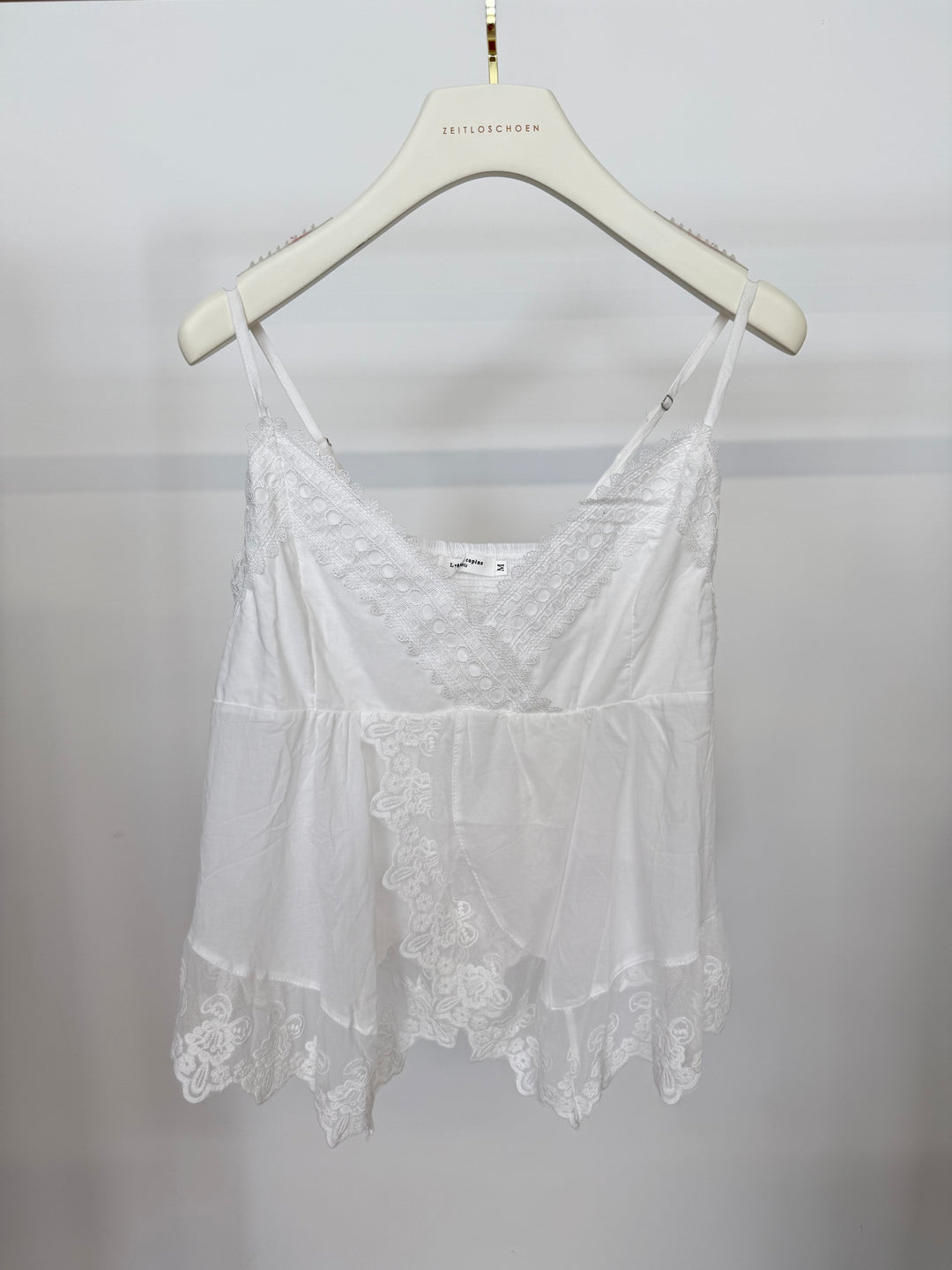 WHITE LACE BABYDOLL TOP GR.M/38 (B-WARE)
