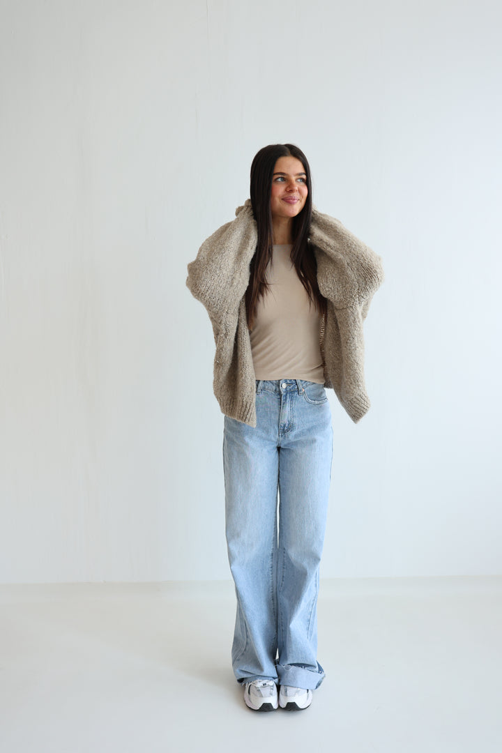 Offener Cardigan mit Rüschenärmeln Clara