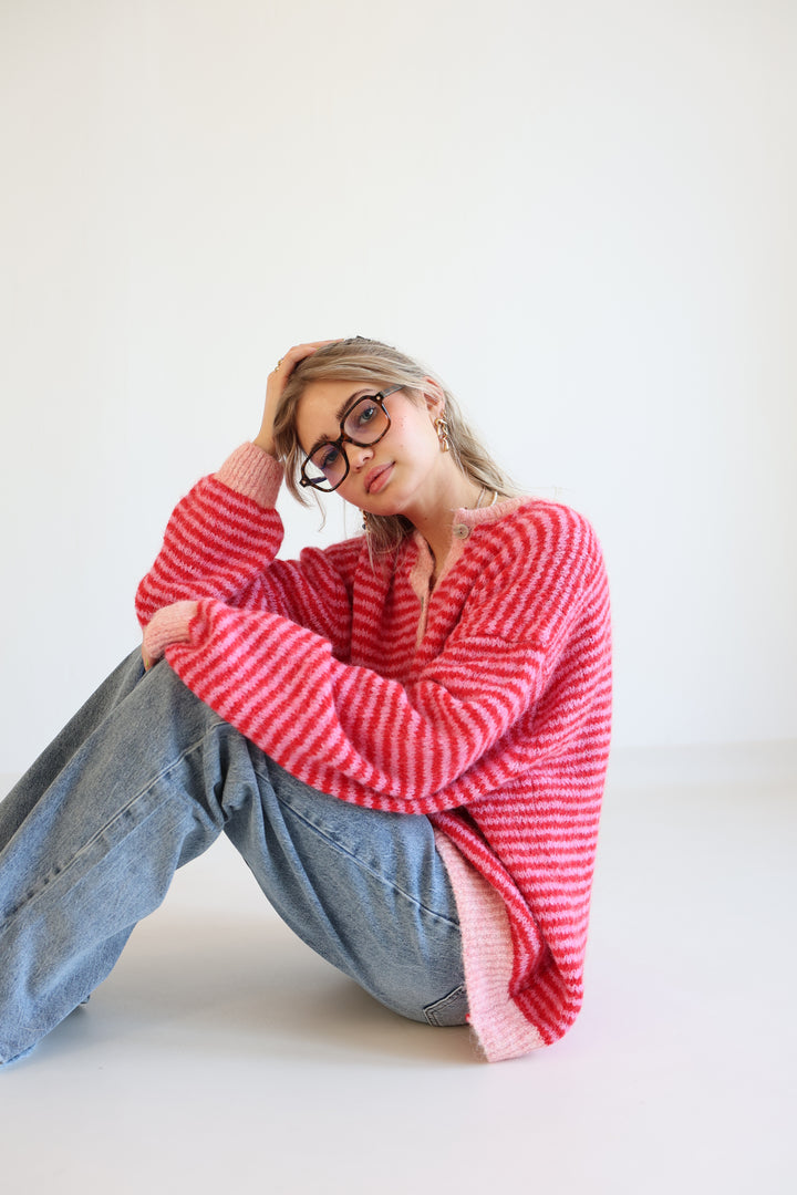 Gestreifter Cardigan Moodline Knit