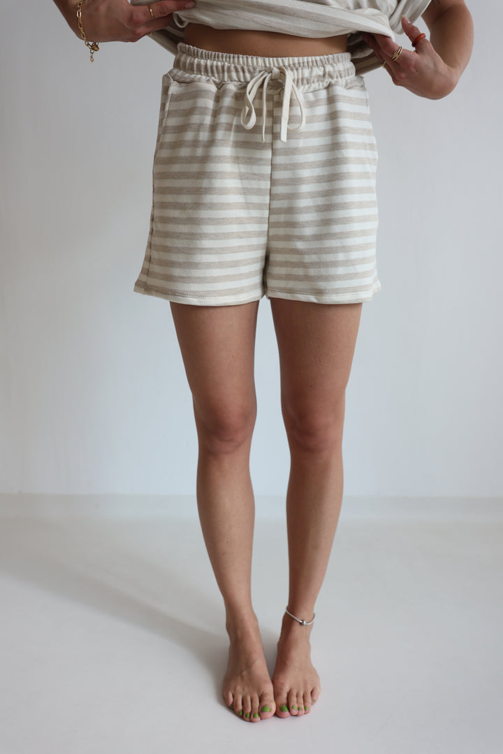 Short Striped Sweatpants