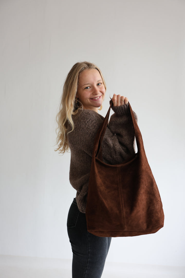 Handtasche aus Wildleder Chestnut Dream