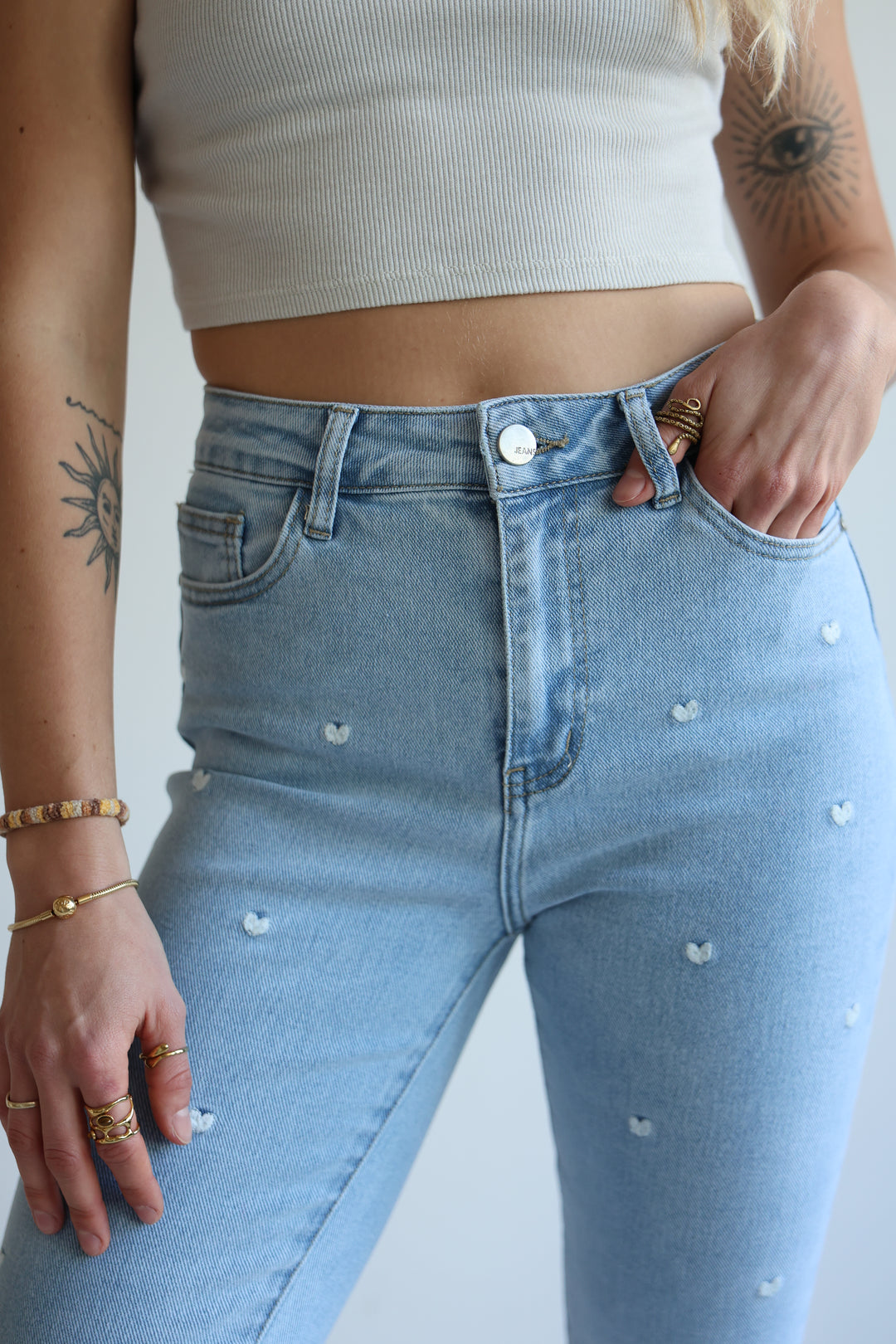 Mom Jeans Little Heartprint