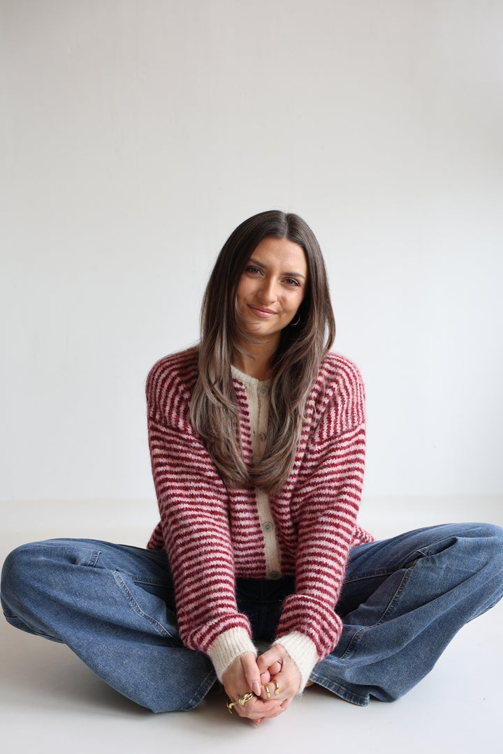 Gestreifter Cardigan Moodline Knit