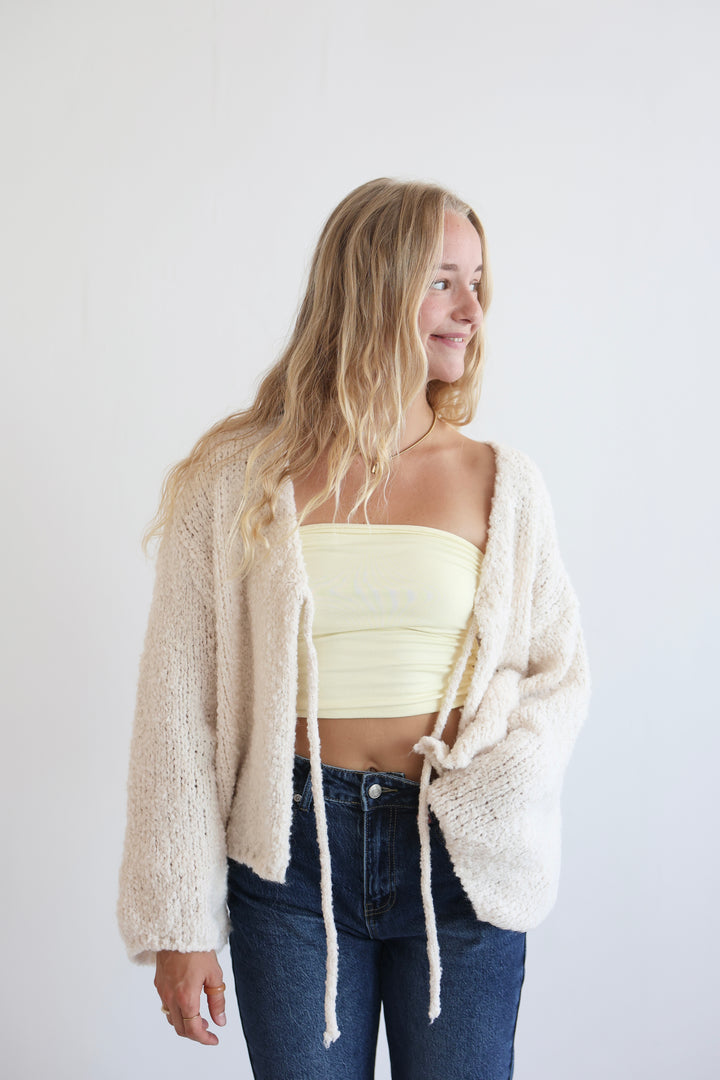 Cardigan Fluffy Tie