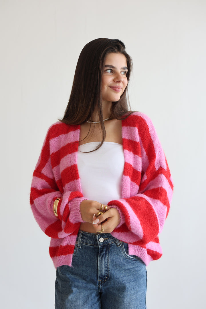 Chunky Striped Cardigan