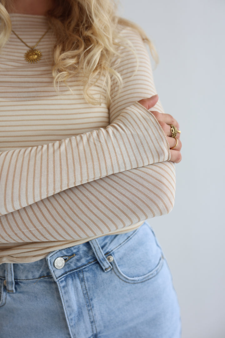 Striped Longsleeve mit Cashmere