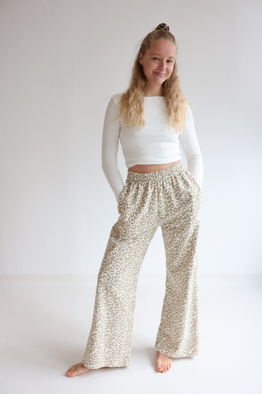 Jersey Jogger Pants mit Leoprint Nuna