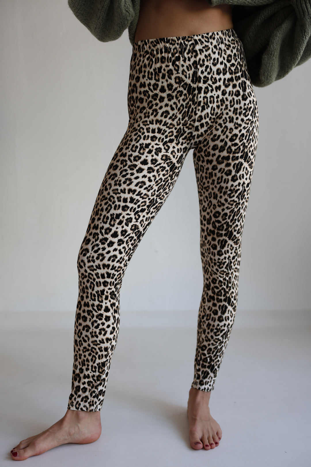 Leggings mit Leoprint aus Viskose Bibi