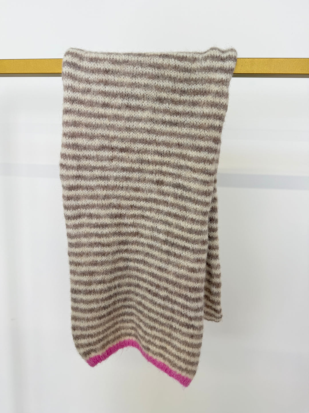 GESTREIFTER SCHAL MOODLINE BEIGE/PINK (B-WARE)