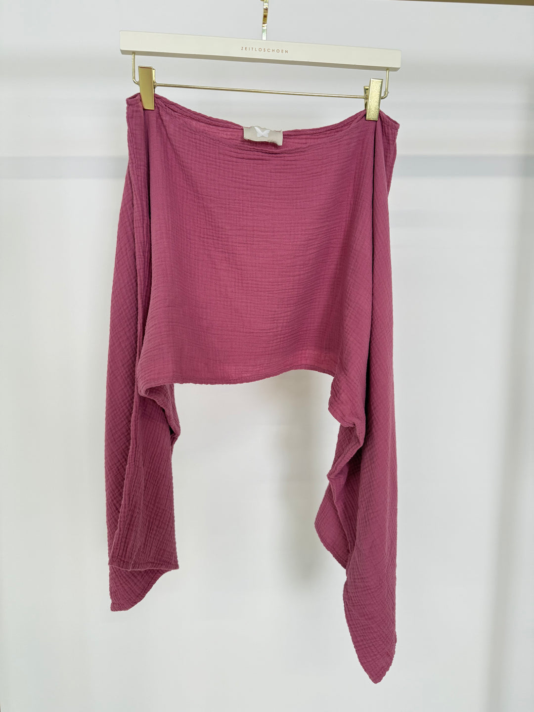 SHIRT DES ZWEITEILERS AUS MUSSELIN MIT OFFSHOULDER-SHIRT (B-WARE)