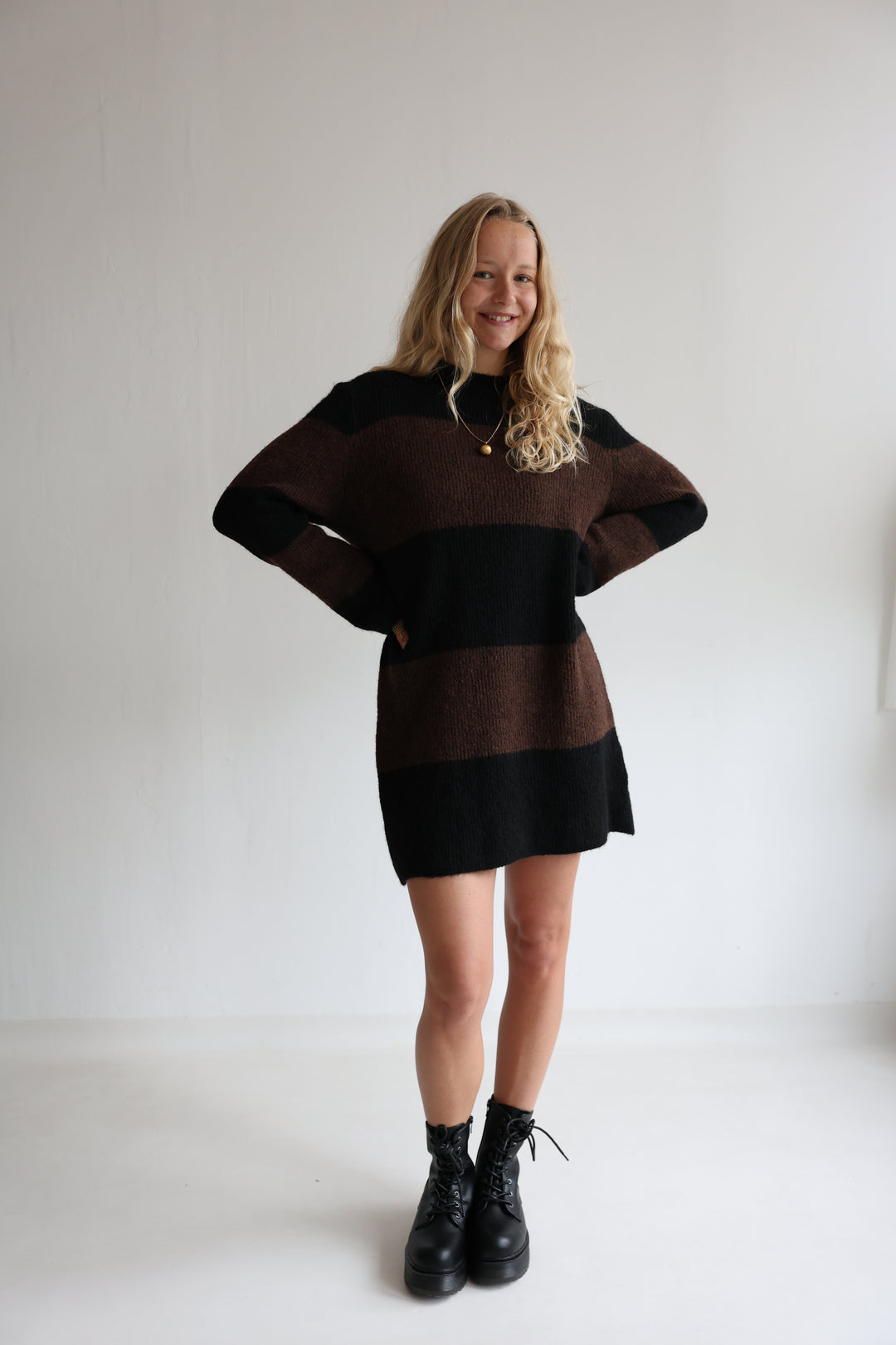 Soft Stripe Knit Dress