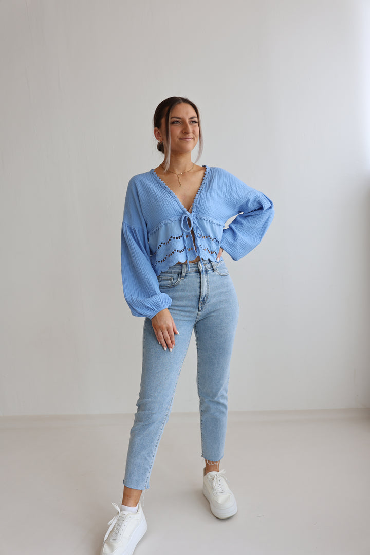 Musselinbluse Sweet Ruffles