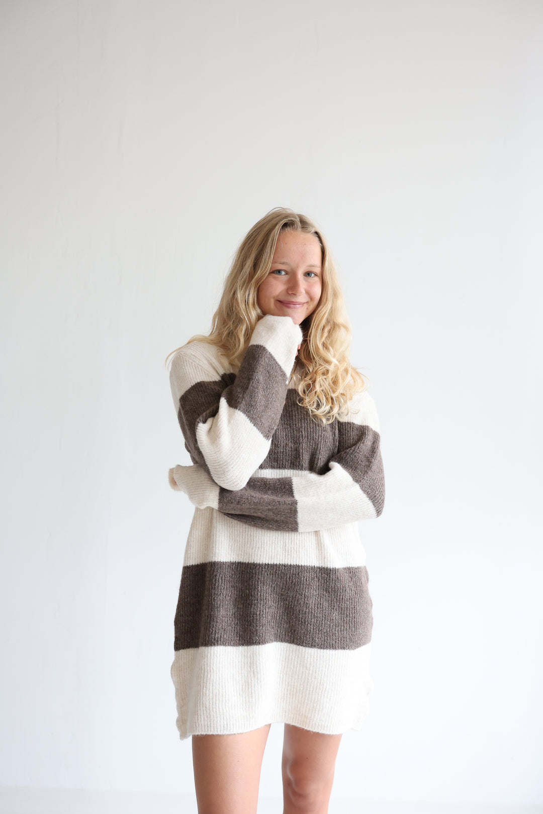 Soft Stripe Knit Dress