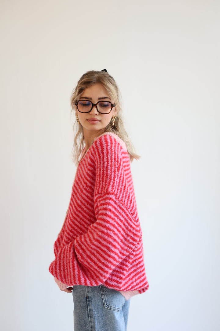 Gestreifter Cardigan Moodline Knit