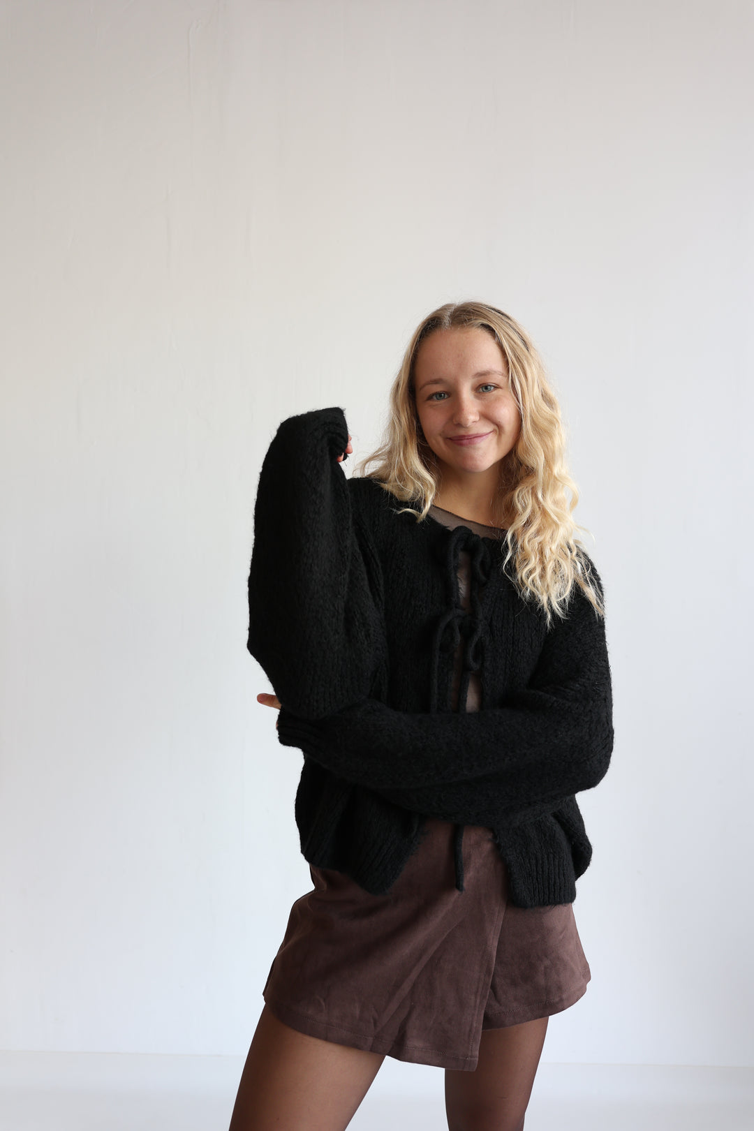 Langarm Cardigan mit Schleifen Lilly