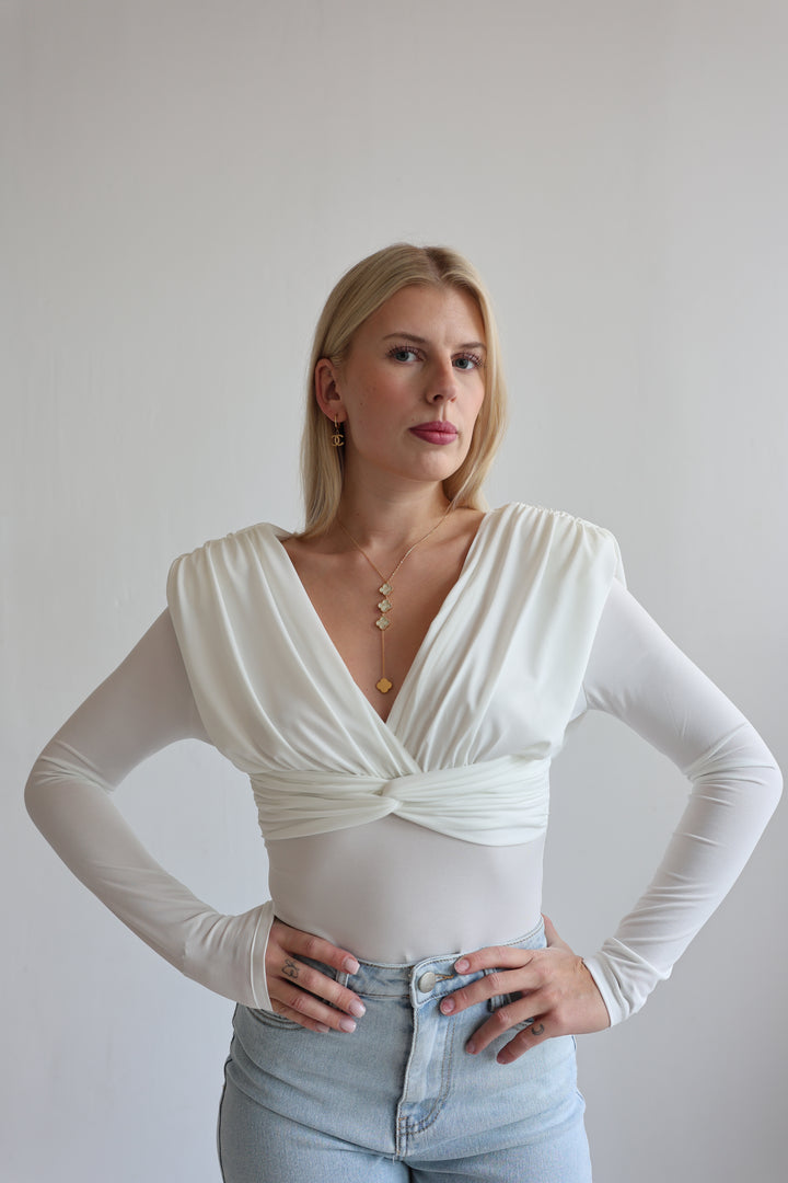 Drapiertes Wickel-Shirt Cassy