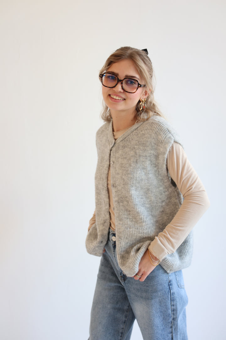 Einfarbige Weste Jolina