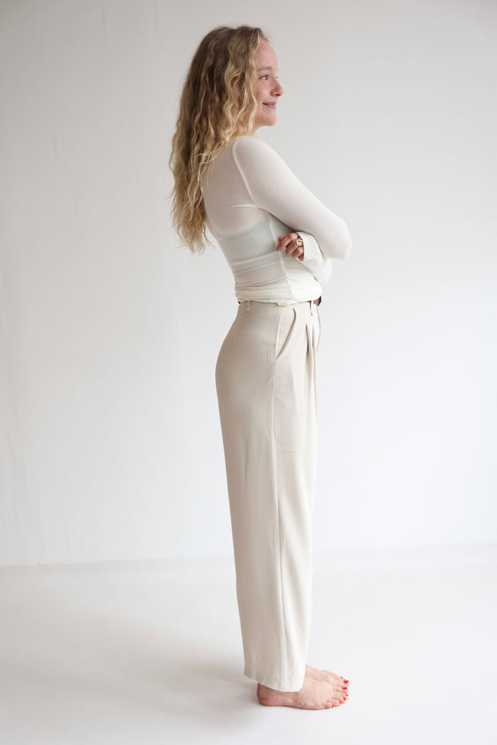 Bundfaltenhose mit Gürtel Anna