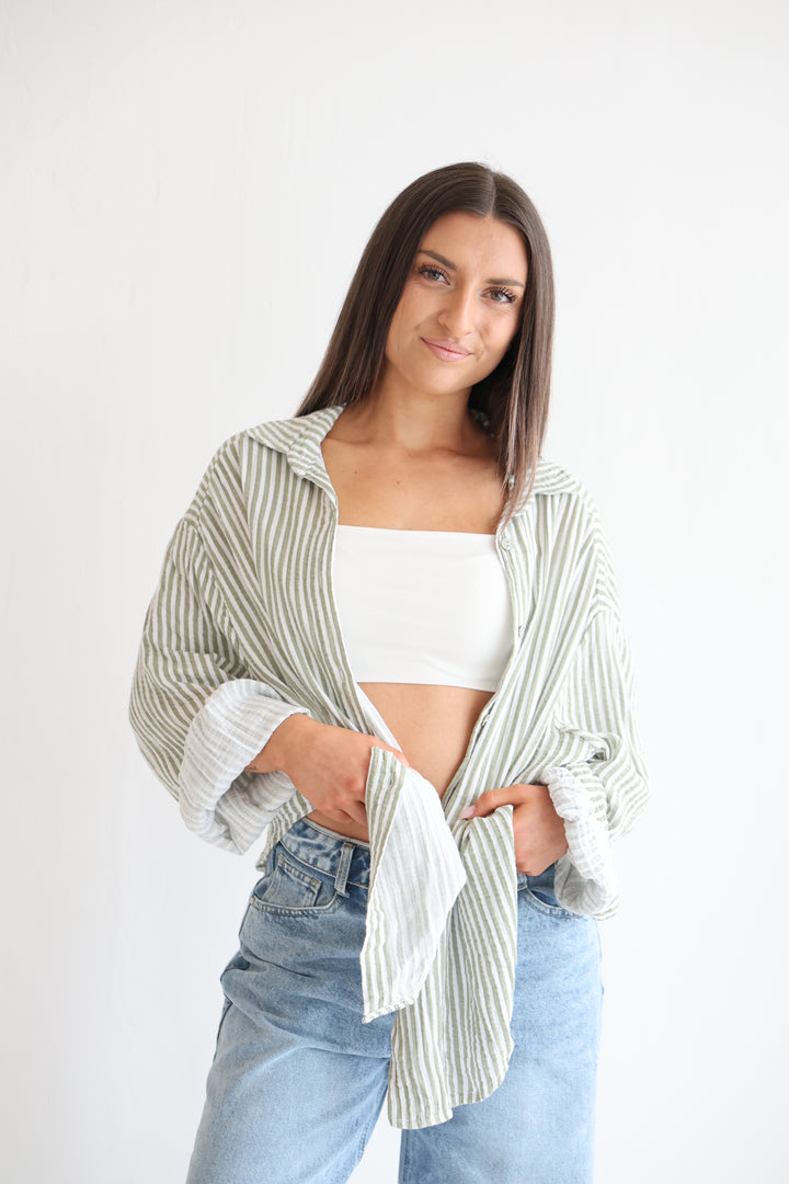 Gestreifte Musselinbluse Meadow