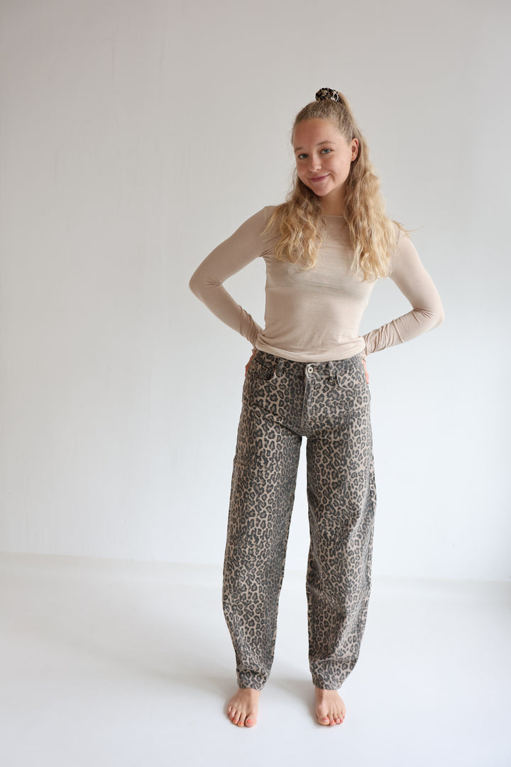 Barrel Jeans Wild Print