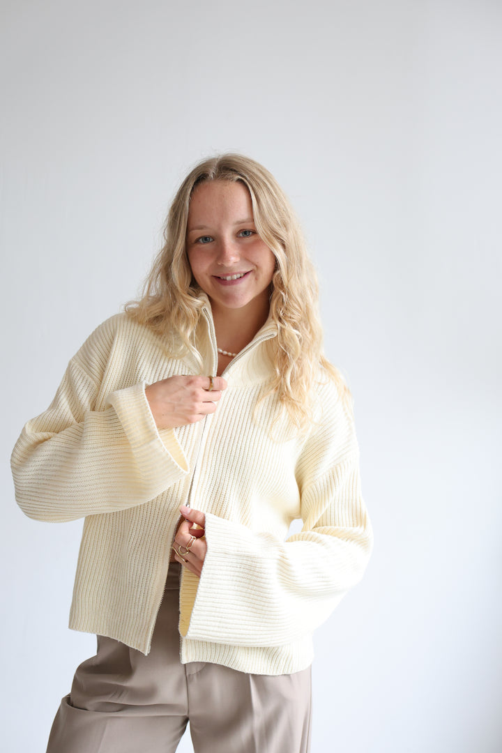 Soft Glow Zip Cardigan