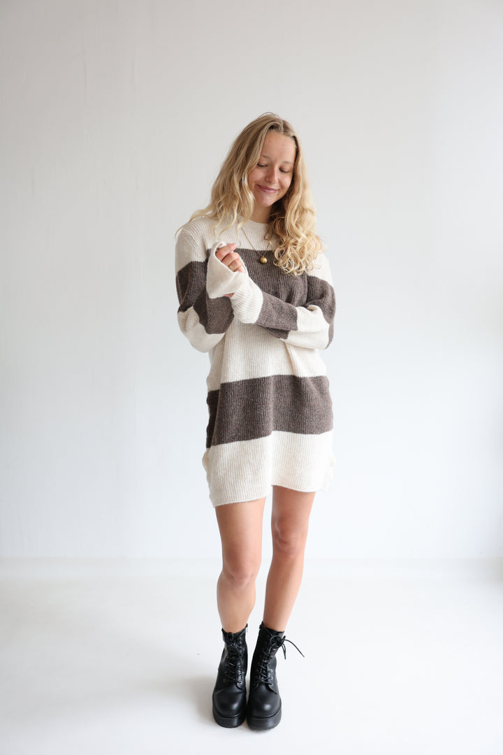 Soft Stripe Knit Dress