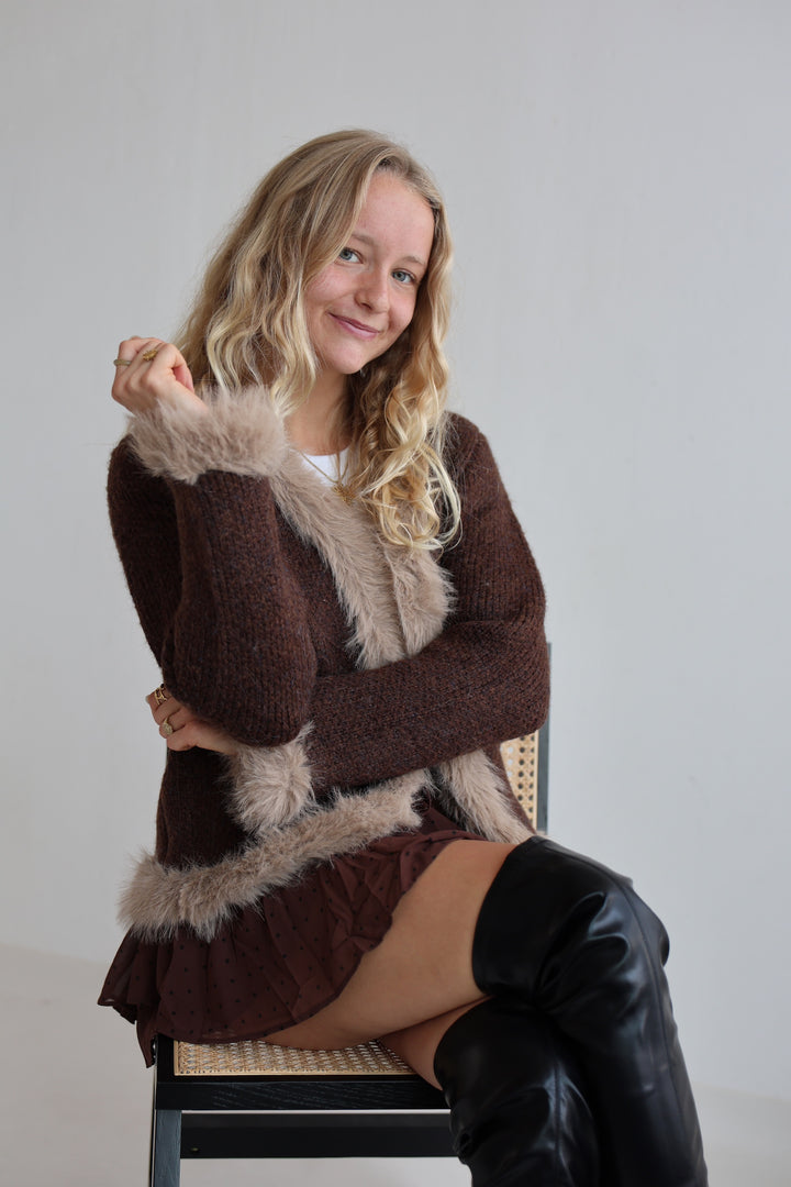 Coco Faux Fur Cardigan