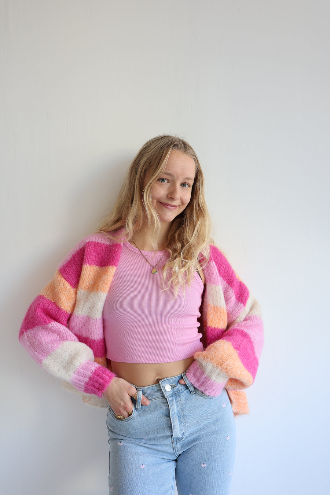 Cardigan Peach Blossom