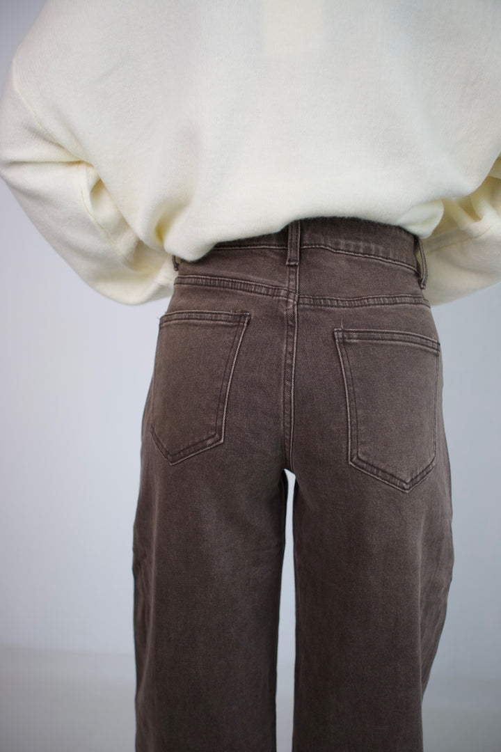 Extra Long Chestnut Flow Barrel Jeans